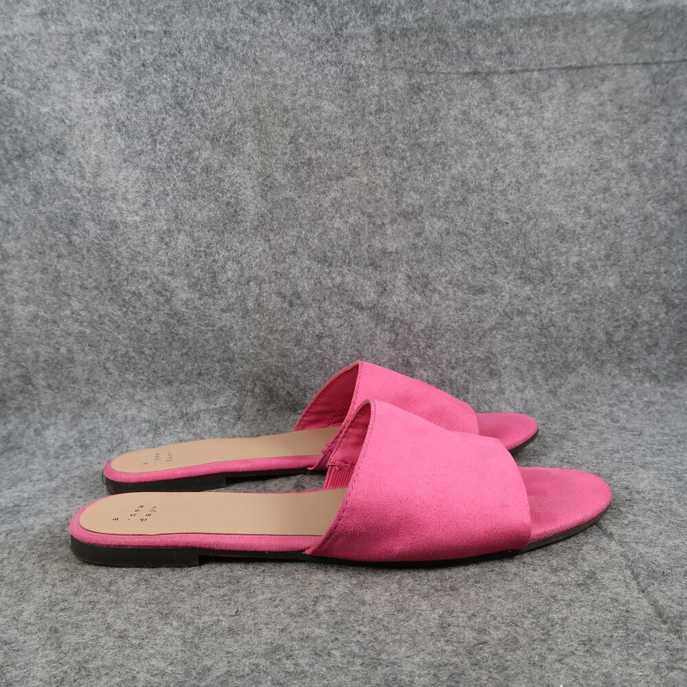 A New Day Shoes Womens 11 Sandals Slides Flat Pink Open Toe Casual Fashion